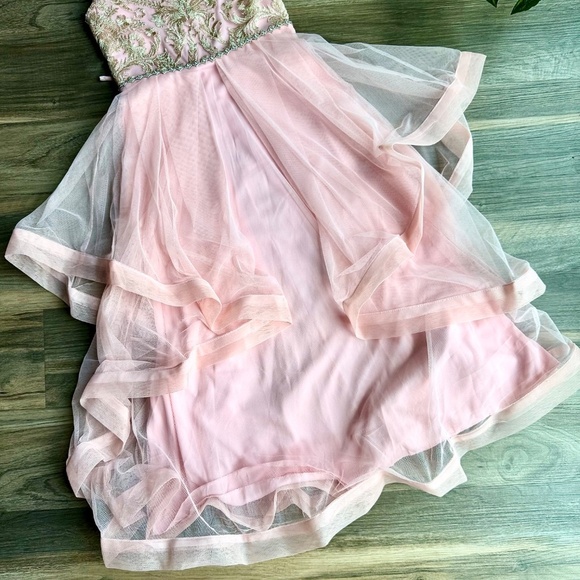 Speechless Big Girl Pink Embroidered Tulle High-Low Formal Dress Size 8 - Picture 14 of 16